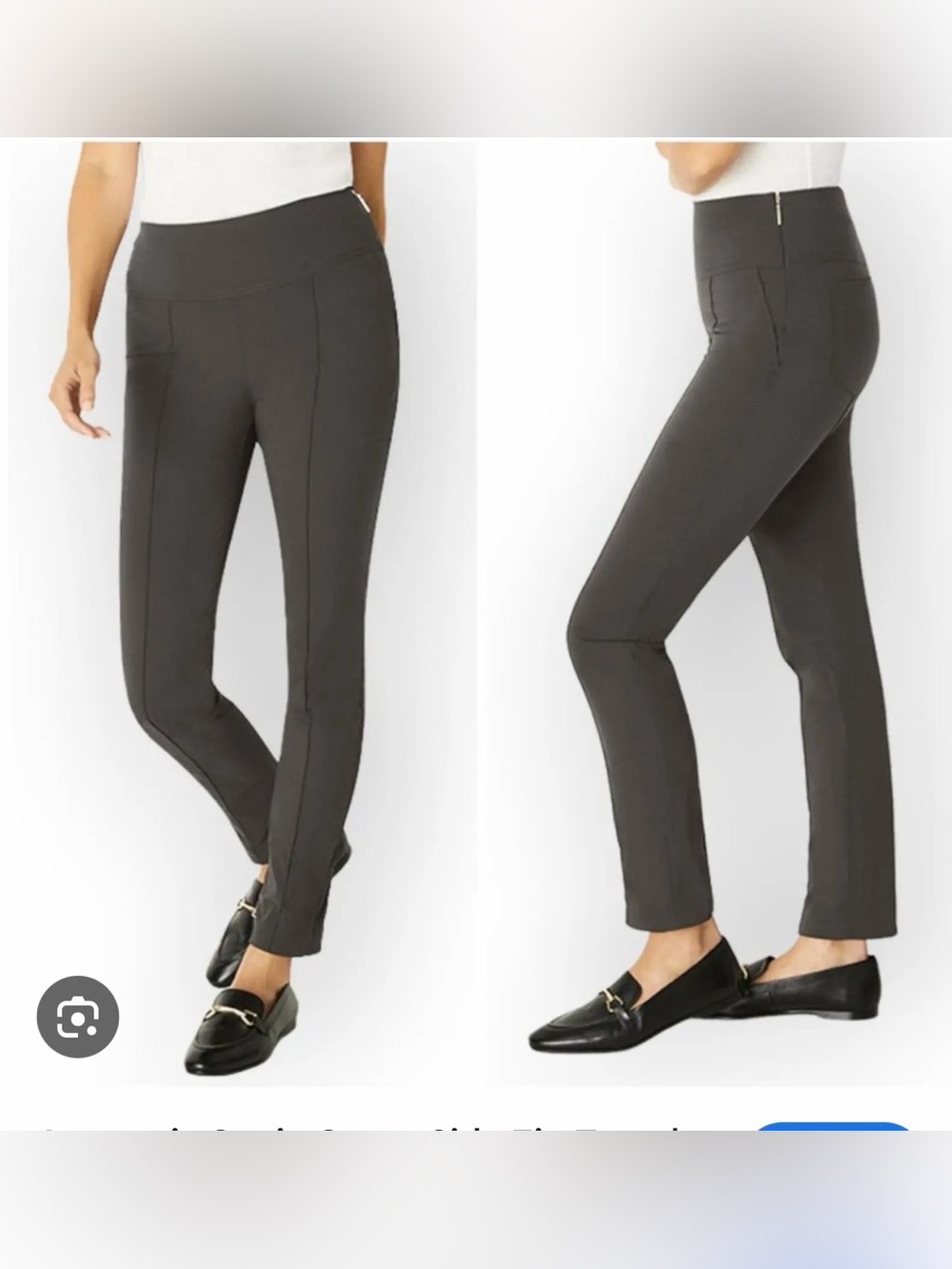 NWT Anatomie Sonia AS6465 Lightweight Travel Pants Stretch Dark Gray Small 31.5”